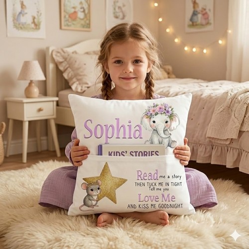 Personalised reading cushion - personalised,
