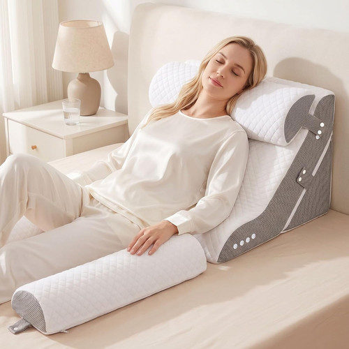 Bed wedge pillow - 4-in-1,
