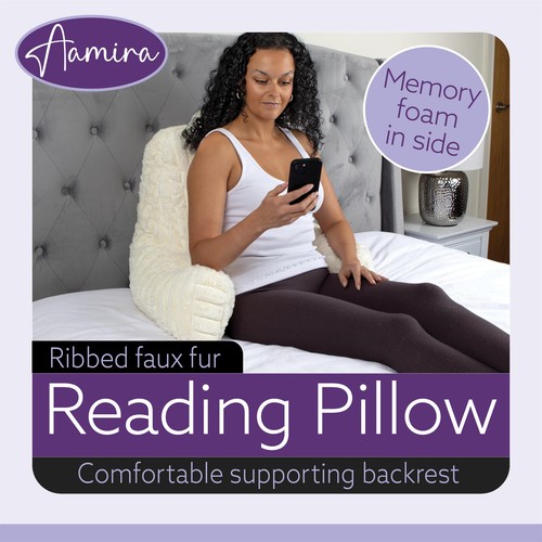 Cream reading pillow shredded - reading,