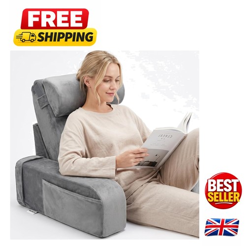 Adjustable reading pillow with - adjustable,