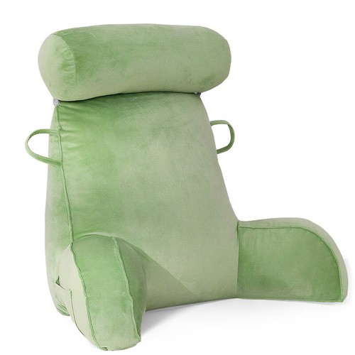 Green reading pillow back - reading,