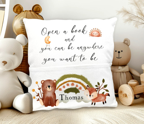 Personalised reading pillow