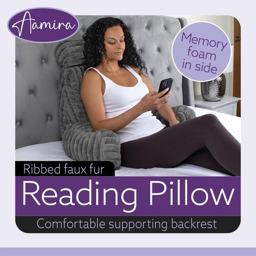 Grey reading pillow shredded - reading,