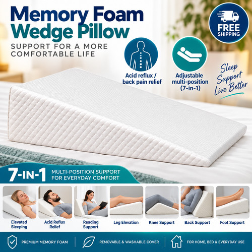 Bed wedge pillow acid reflux - bed,
